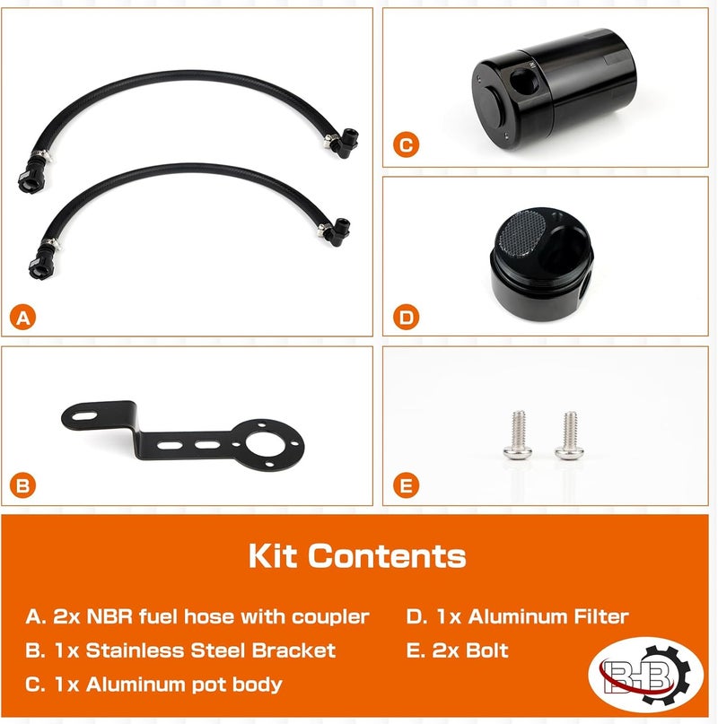 BHB Store Oil Catch Can Compatible with Chevy Silverado 2014-2018 & GMC Sierra 1500/Tahoe/Suburban/Yukon 2015-2020 & Escalade 2015-2019 3oz Oil Separator - Image 5